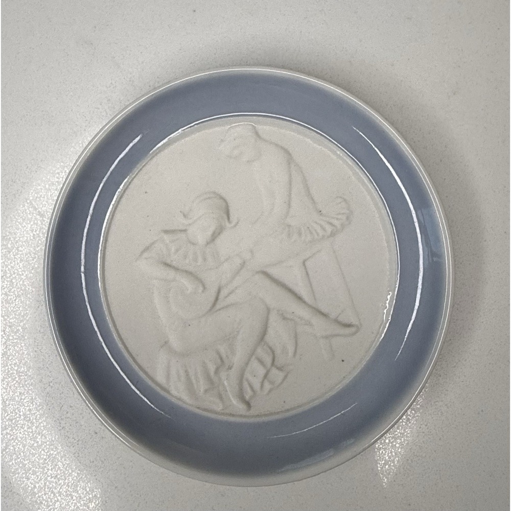 Franklin Mint Lladro Ballerina & Cottagecore Miniature Plate Dish Trinket 3.25"